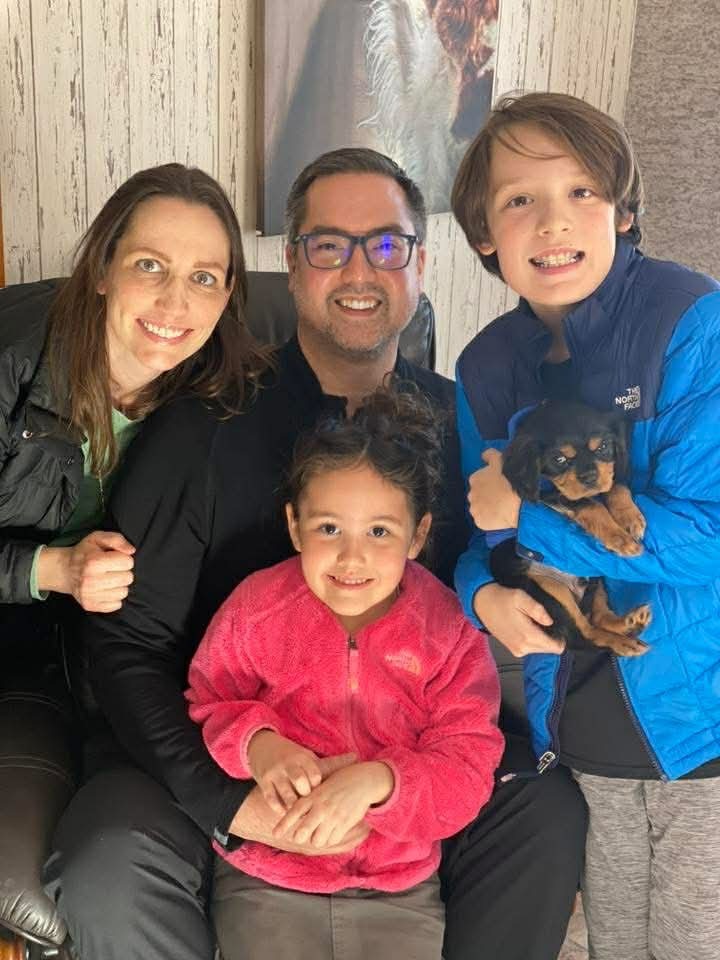 A West Michigan Cavalier and their family